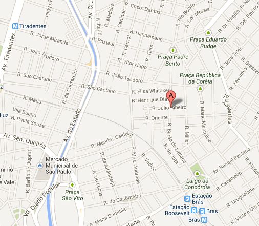 Localização da casa (© Google Maps)